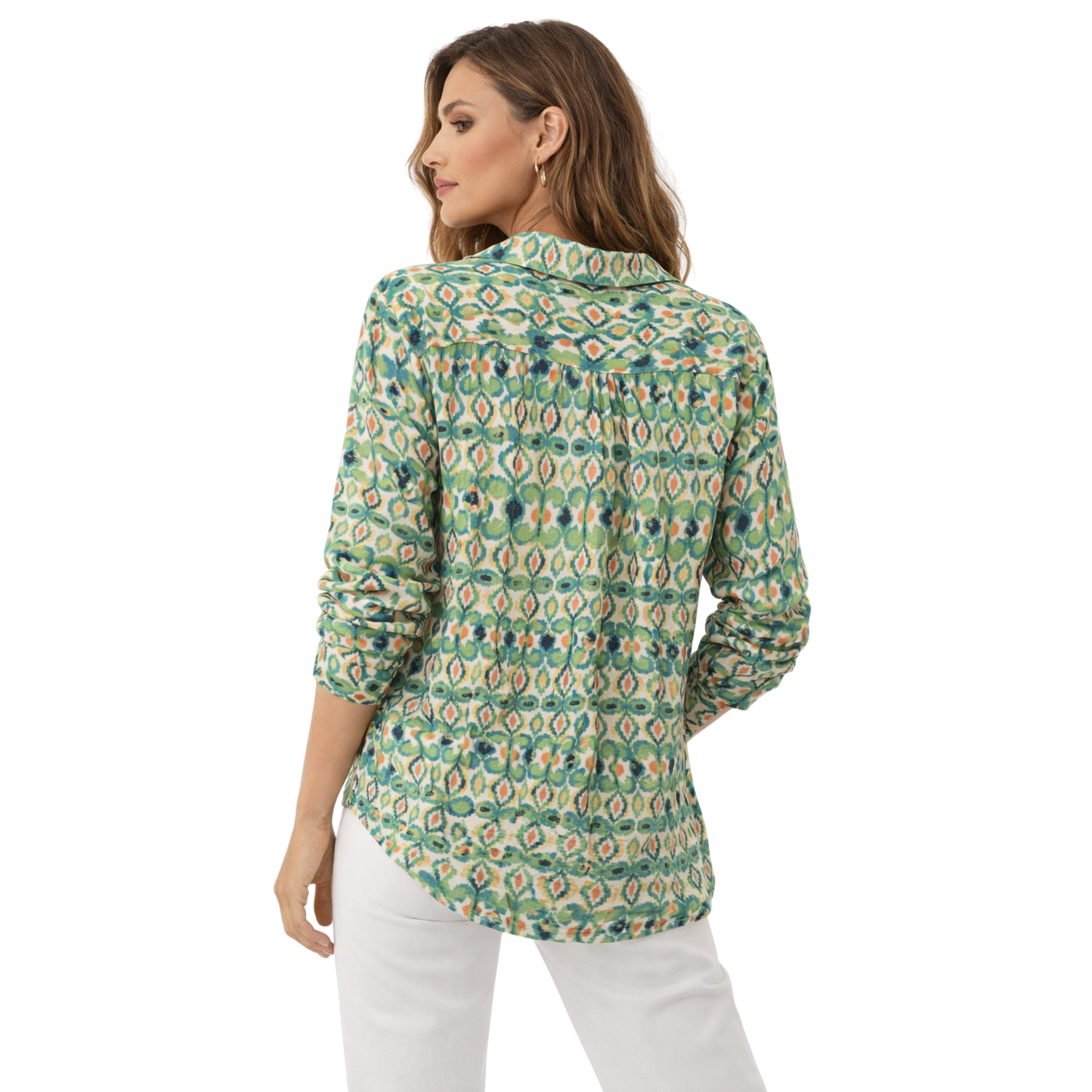Camicia Donna Fantasia Morbida Fit Elegante Casual
