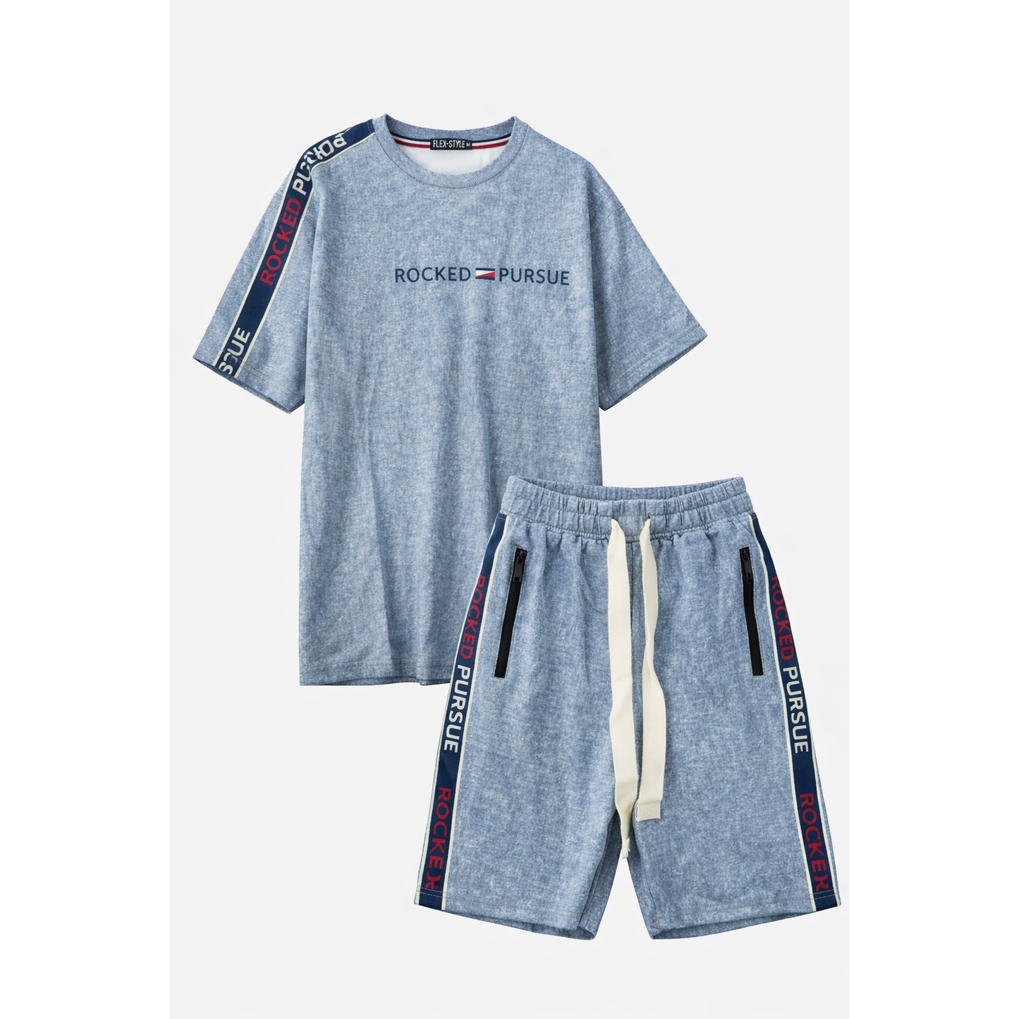 Completo Sportivo Uomo “Rocked Pursue” – T-Shirt + Shorts