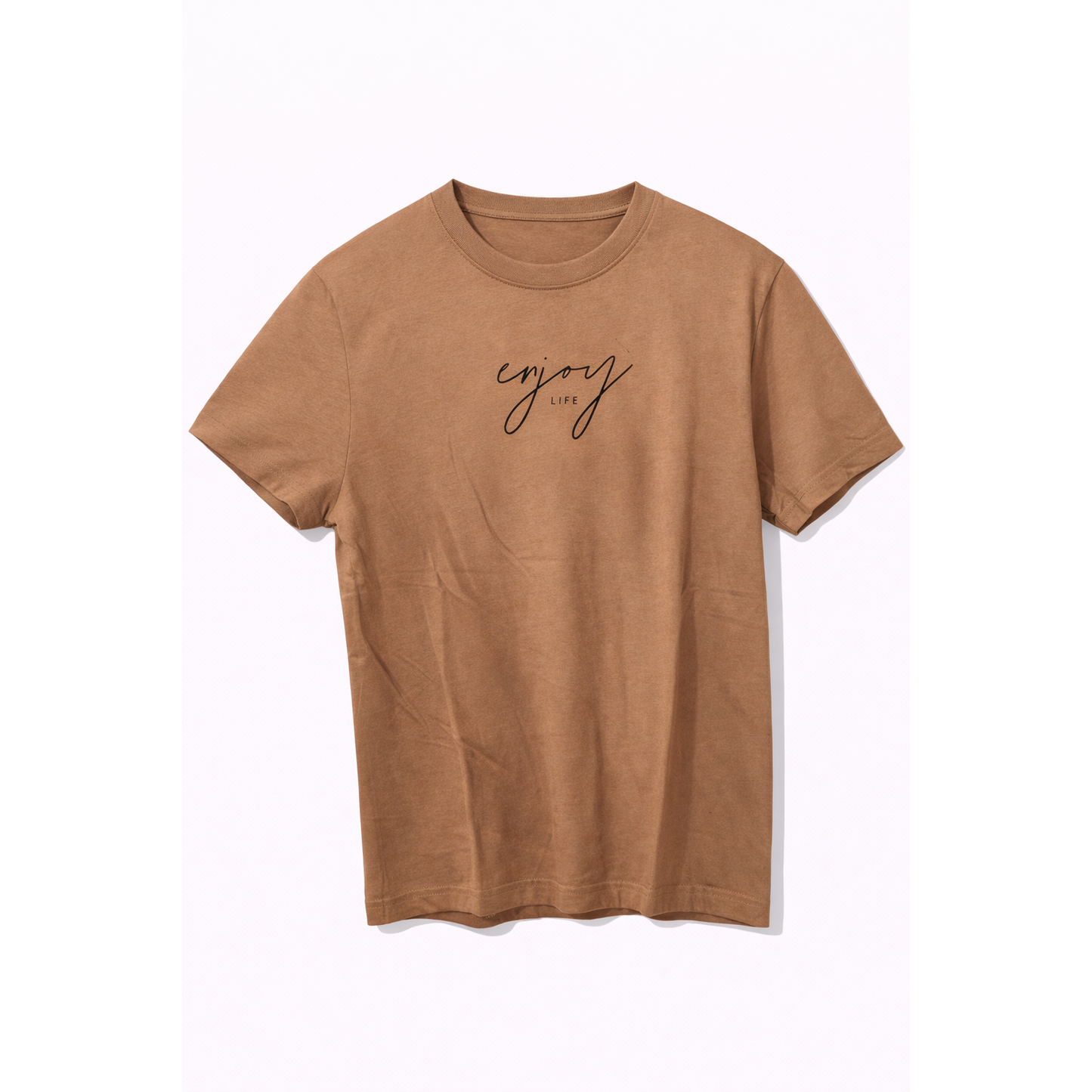 T-Shirt Uomo Minimal “Enjoy Life” – Maglietta Cotone Casual Streetwear Estiva