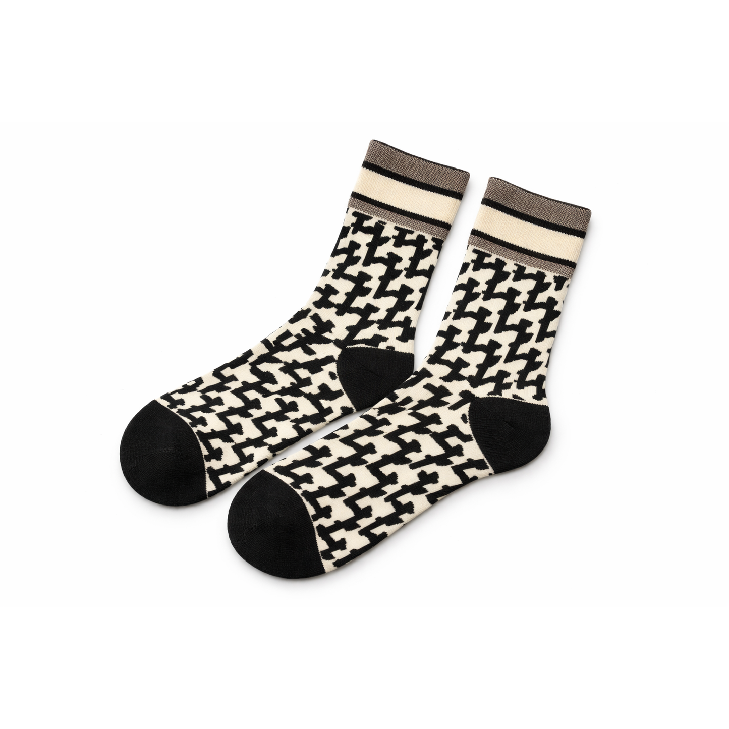 Calze Unisex Fantasia Geometrica in Cotone – Crew Trend
