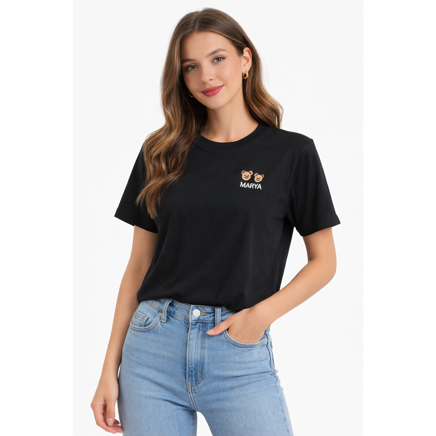 T-Shirt Donna Orsetto Ricamo Marya Casual
