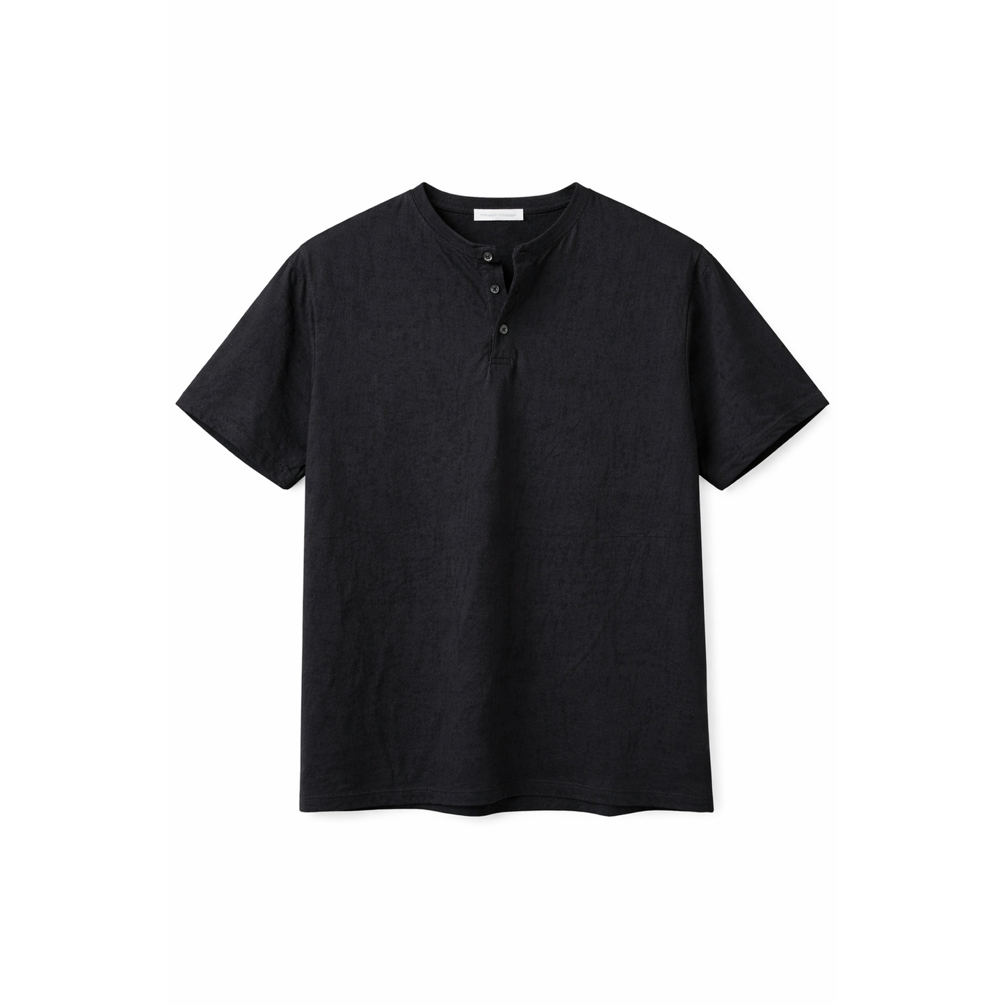 T-Shirt Henley Texture Premium Uomo
