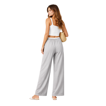 Pantaloni Palazzo Donna Vita Elasticizzata
