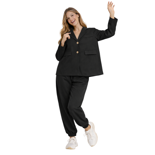 Completo Donna Blazer Oversize con Pantaloni Jogger
