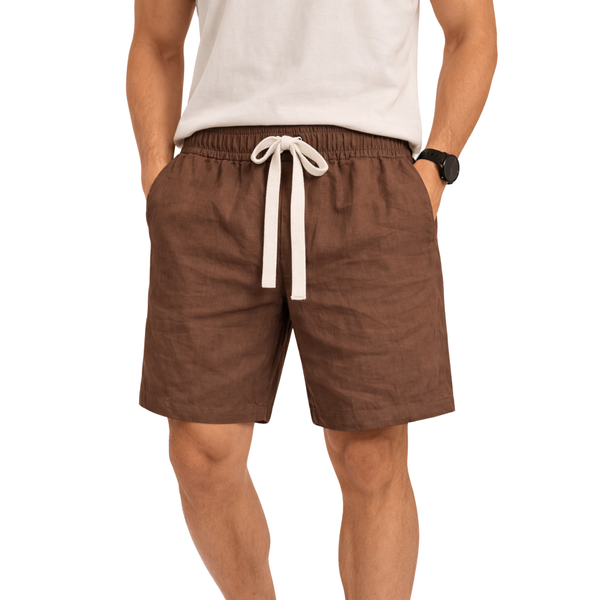 Pantaloncini Uomo in Lino con Coulisse – Shorts Estivi Leggeri