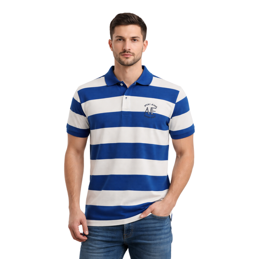 Polo Uomo Premium a Righe con Colletto Classico
