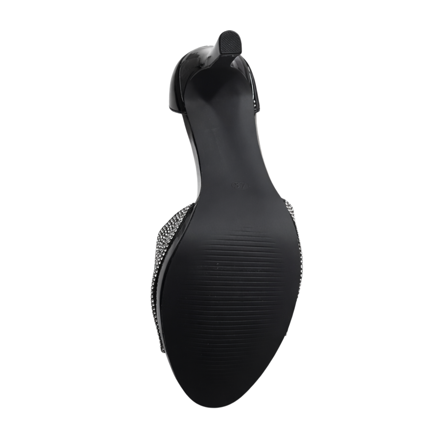 Sandali con tacco alto e strass eleganti