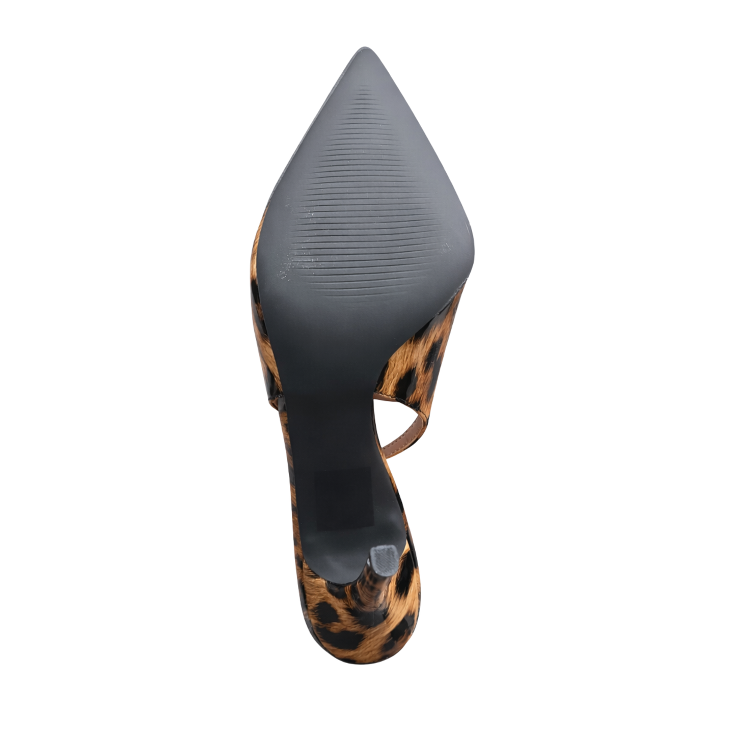 Décolleté slingback leopardate con tacco alto