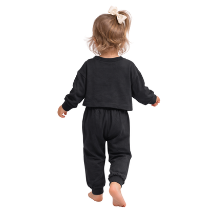 Completo Bambina 3 Pezzi Chicago con Strass e Pantaloni con Tasche