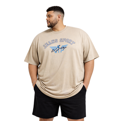 T-shirt Oversize Uomo Jeans Sport Cotone