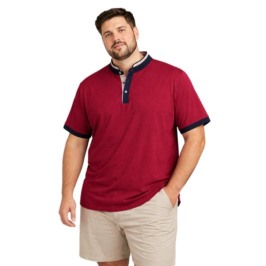 Polo Uomo Taglie Forti con Colletto Coreano