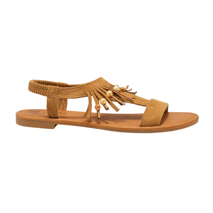Sandali Donna Frange con Perline – Sandalo Estivo Casual