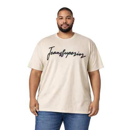 T-shirt uomo oversize con logo 3D traforato