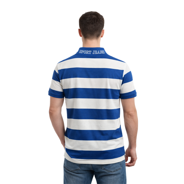 Polo Uomo Premium a Righe con Colletto Classico