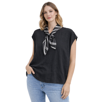 Blusa Oversize con Foulard