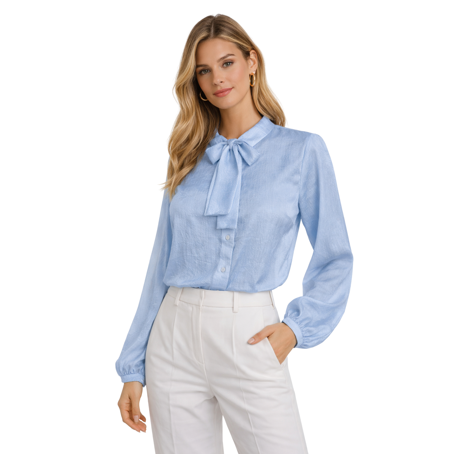 Camicia Donna Elegante con Fiocco
