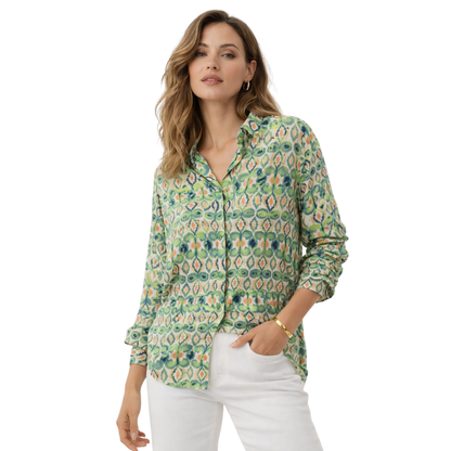Camicia Donna Fantasia Morbida Fit Elegante Casual