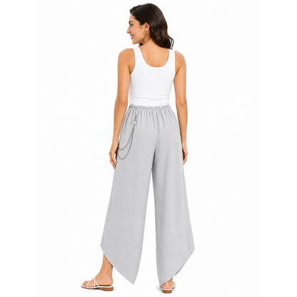 Pantaloni Donna Larghi con Catena Vita Elastico