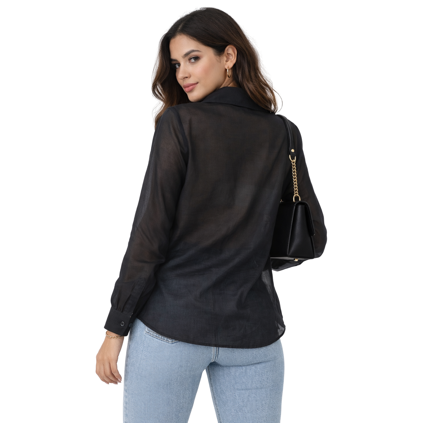 Camicia Donna Leggera Trasparente