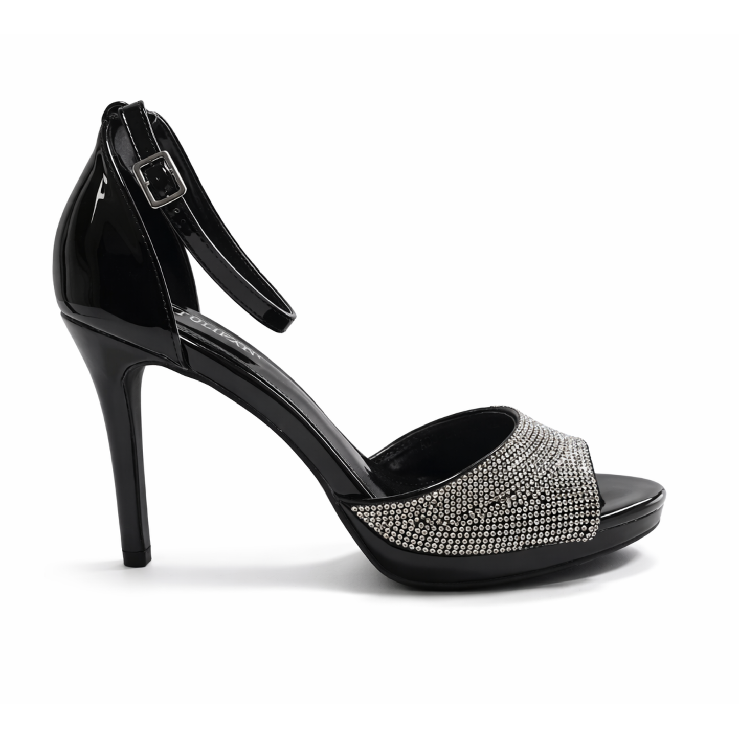 Sandali con tacco alto e strass eleganti