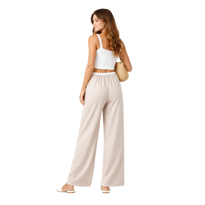 Pantaloni Palazzo Donna Vita Elasticizzata