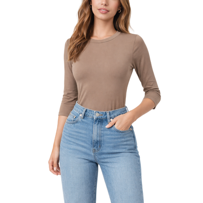 Body Donna Maniche 3/4 Elasticizzato
