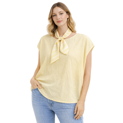 Blusa Oversize con Foulard