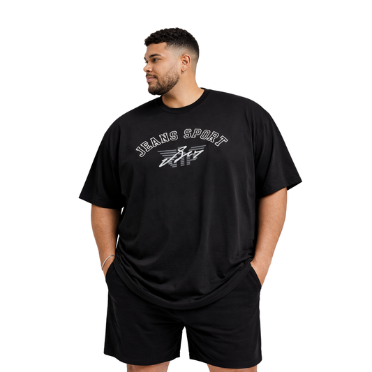 T-shirt Oversize Uomo Jeans Sport Cotone