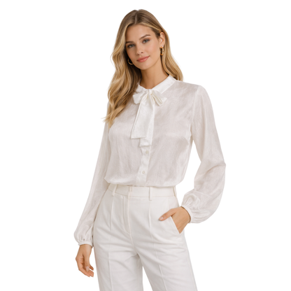 Camicia Donna Elegante con Fiocco