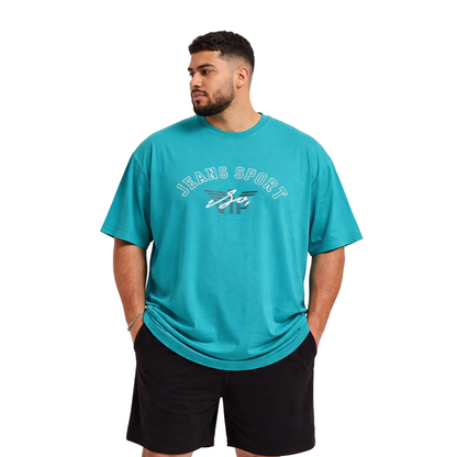 T-shirt Oversize Uomo Jeans Sport Cotone