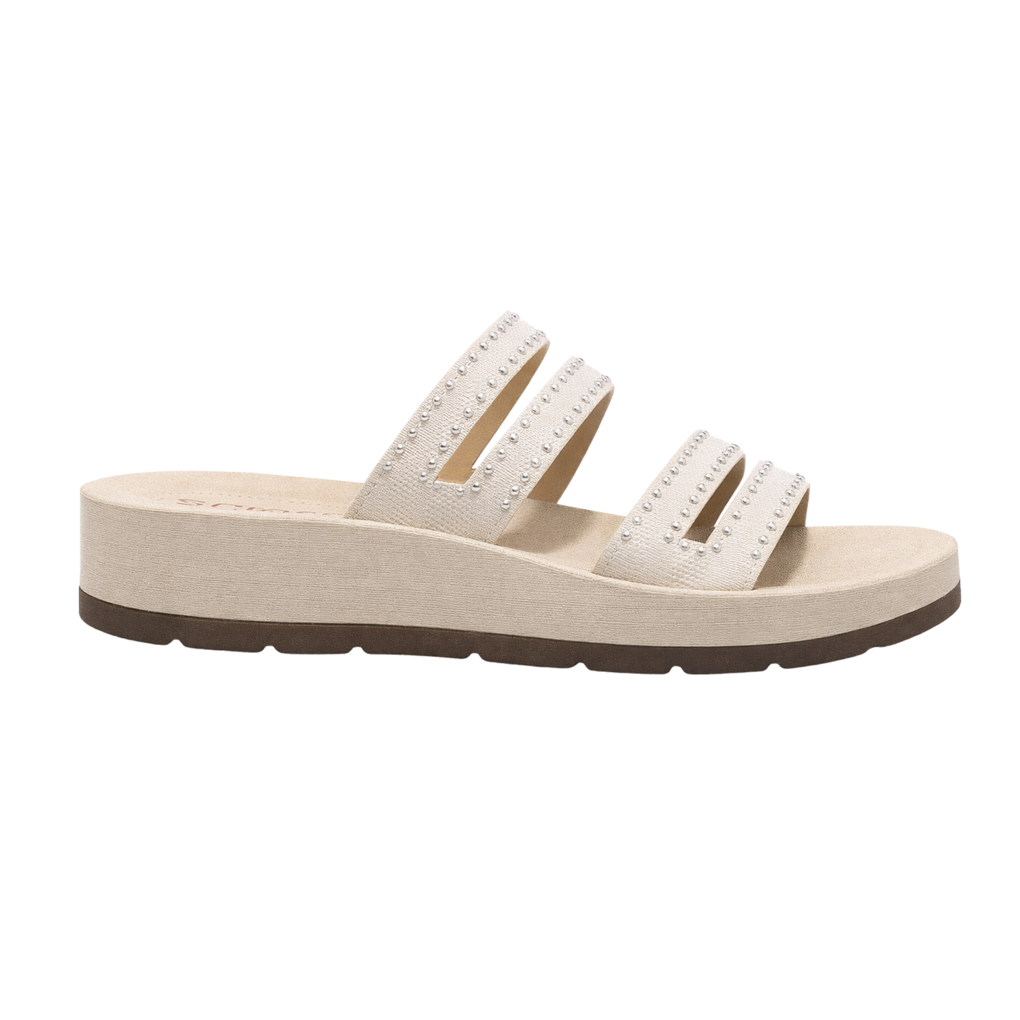 Sandali Donna Platform con Doppia Fascia e Chiusura in Velcro