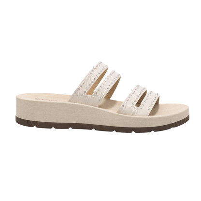 Sandali Donna Platform con Doppia Fascia e Chiusura in Velcro
