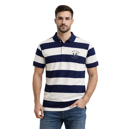 Polo Uomo Premium a Righe con Colletto Classico