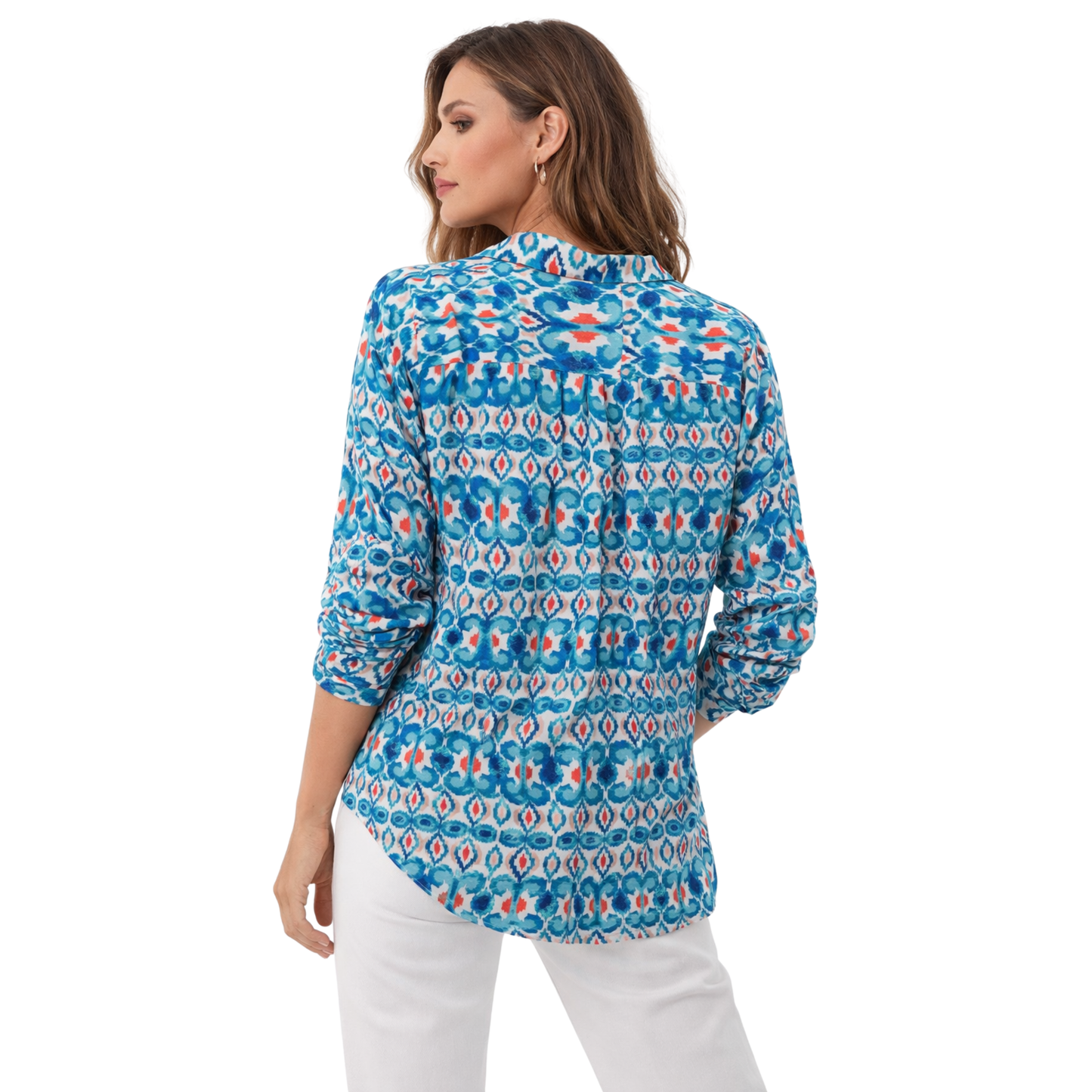 Camicia Donna Fantasia Morbida Fit Elegante Casual