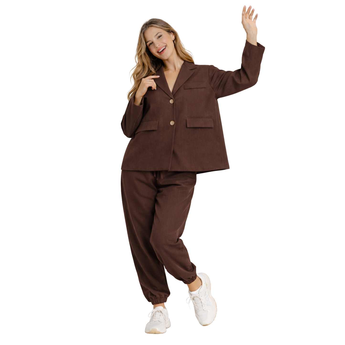 Completo Donna Blazer Oversize con Pantaloni Jogger