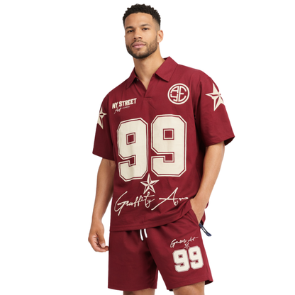 Completo Estivo Uomo Streetwear Set Maglia e Shorts Stile Grafico Casual