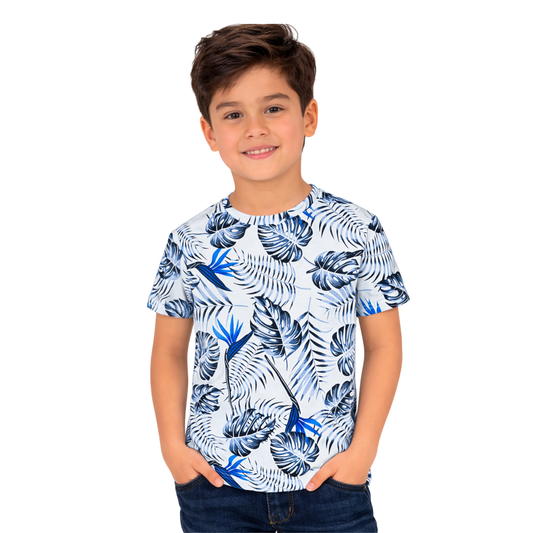 Maglietta Bambino Stampa Tropicale Estiva