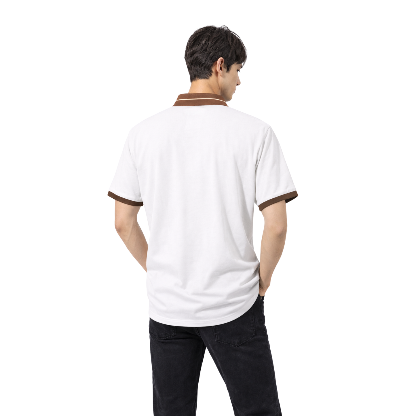 Polo Uomo Relax Fit con Colletto a Contrasto – Tessuto Elasticizzato