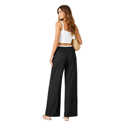 Pantaloni Palazzo Donna Vita Elasticizzata
