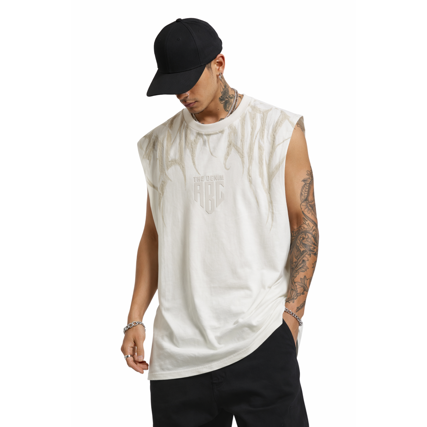 Canotta Uomo Minimal “Denim ABC”