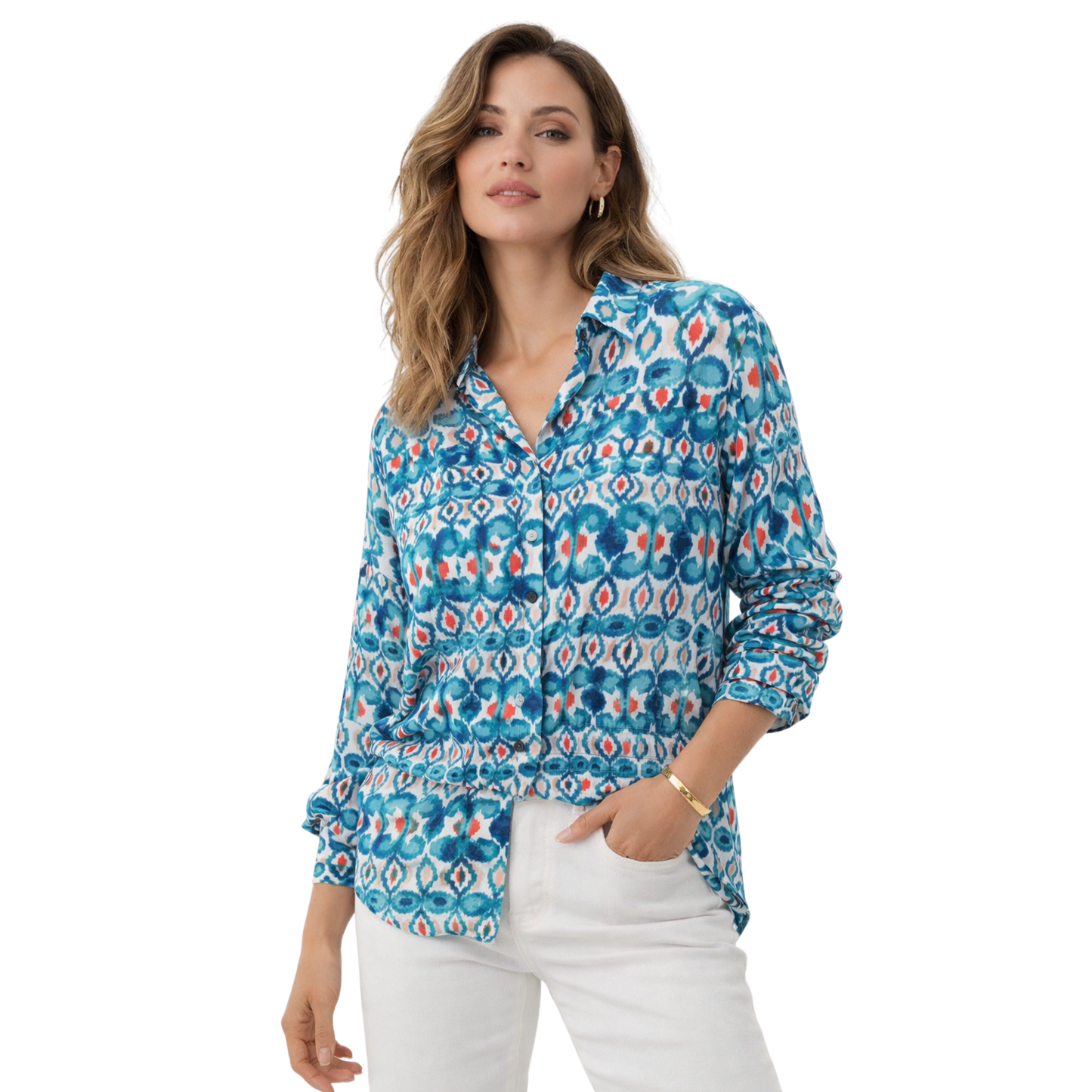 Camicia Donna Fantasia Morbida Fit Elegante Casual