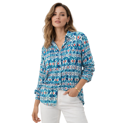 Camicia Donna Fantasia Morbida Fit Elegante Casual