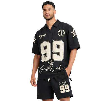 Completo Estivo Uomo Streetwear Set Maglia e Shorts Stile Grafico Casual