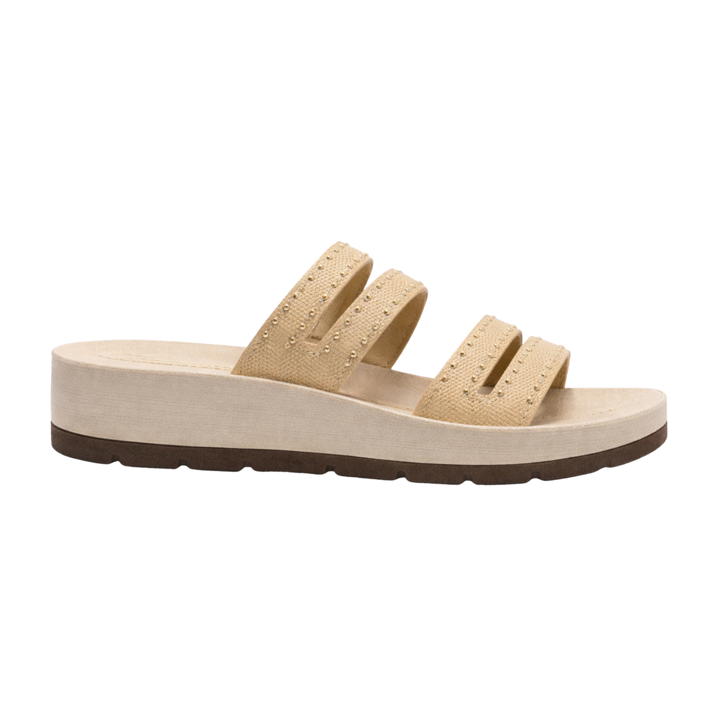 Sandali Donna Platform con Doppia Fascia e Chiusura in Velcro