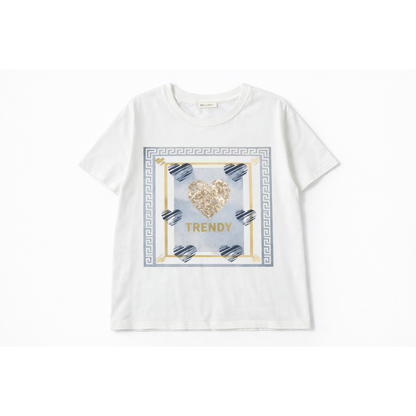 T-Shirt Bianca Donna – Collezione Stampe Fashion