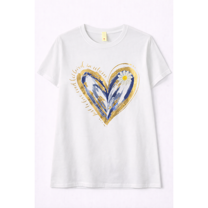 T-Shirt Bianca Donna – Collezione Stampe Fashion