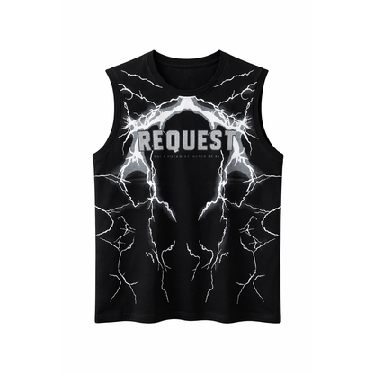 Canotta Uomo REQUEST Lightning – Tank Top Streetwear Estiva con Stampa Grafica