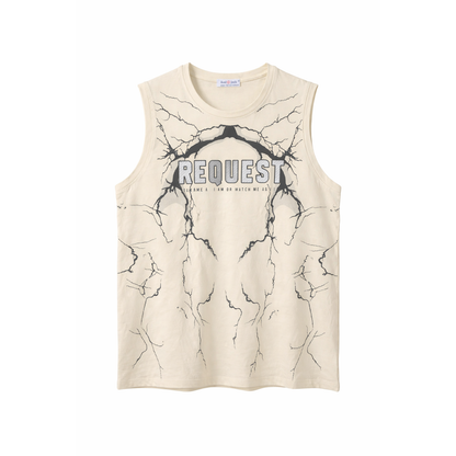 Canotta Uomo REQUEST Lightning – Tank Top Streetwear Estiva con Stampa Grafica