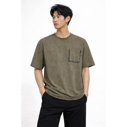 T-Shirt Urban Texture con Tasca Graffiti