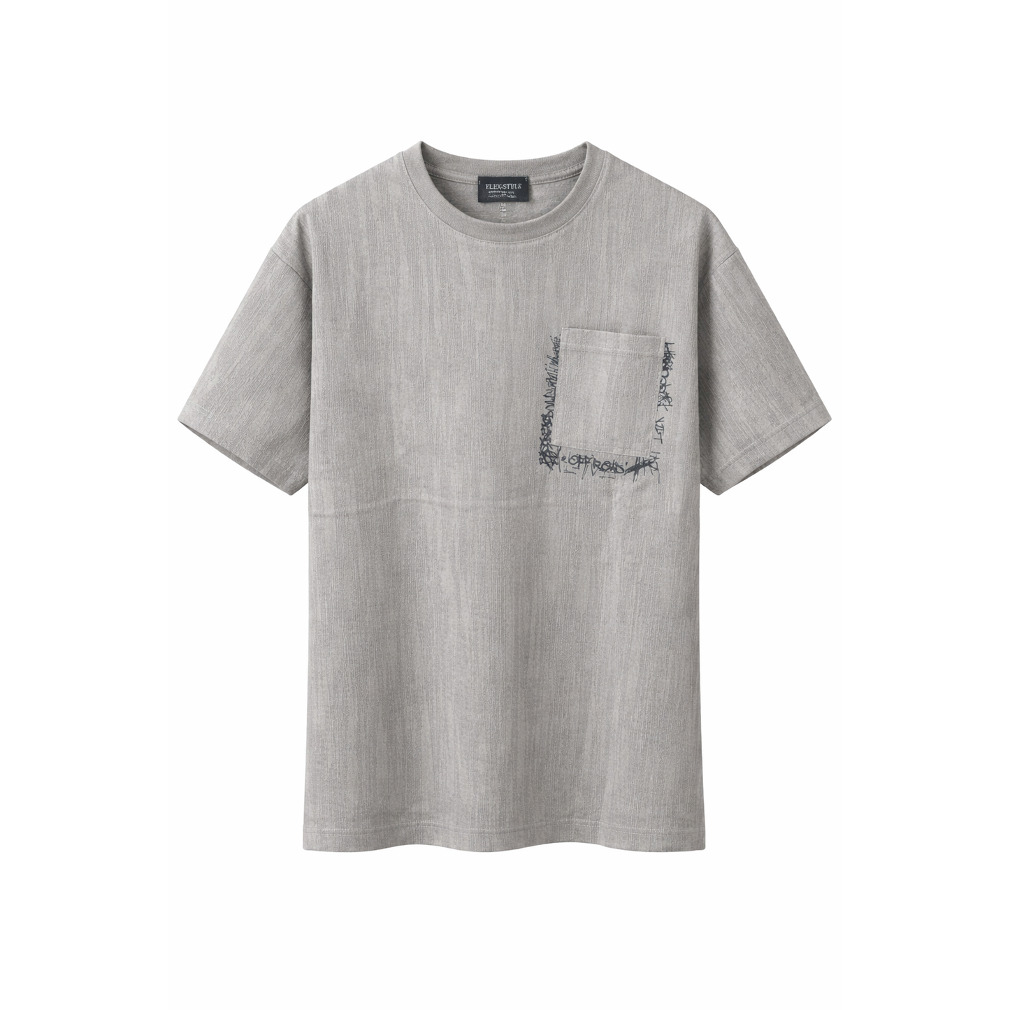 T-Shirt Urban Texture con Tasca Graffiti